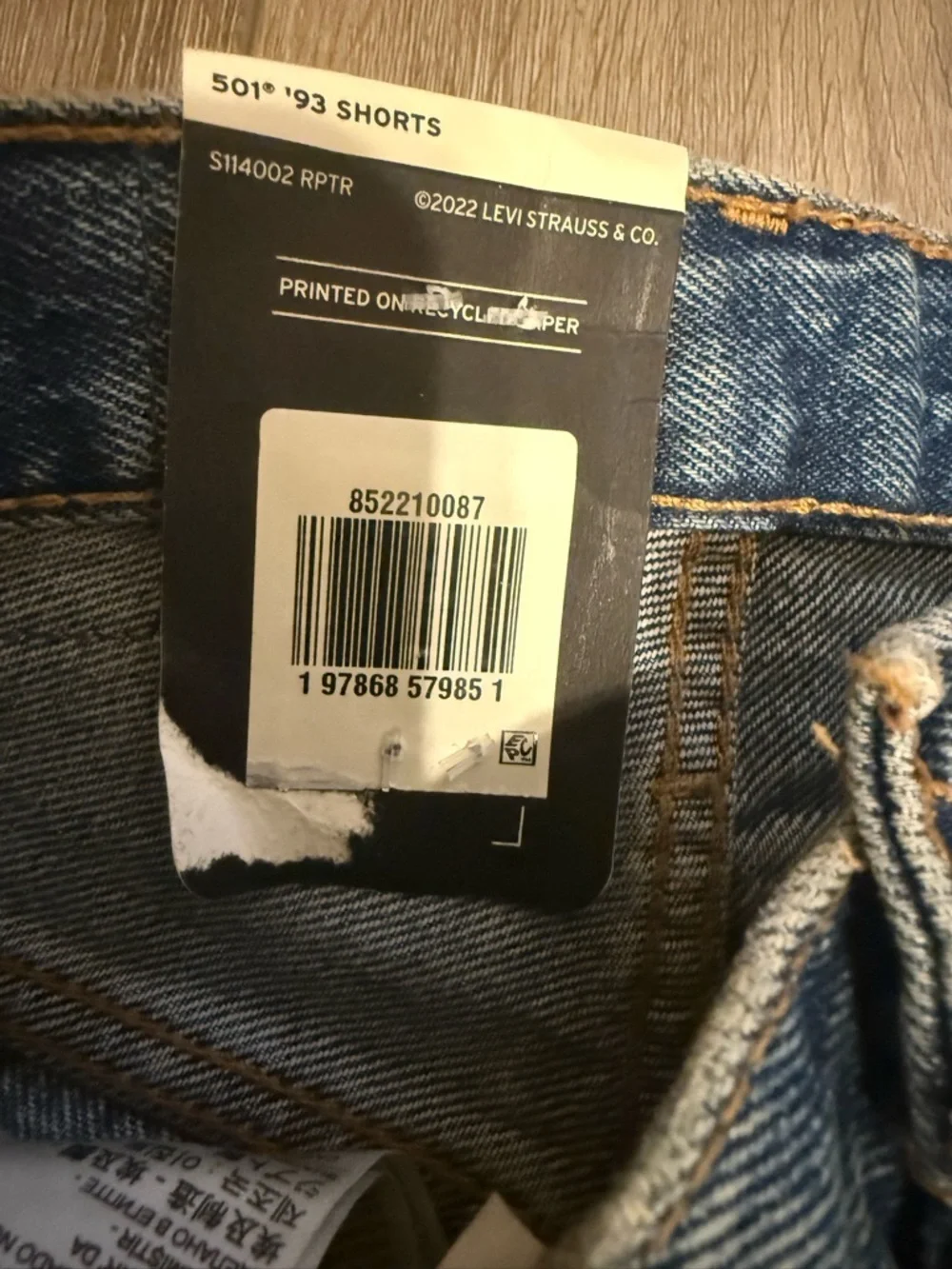 Levi's Distressed Blue Denim Cutoff Shorts